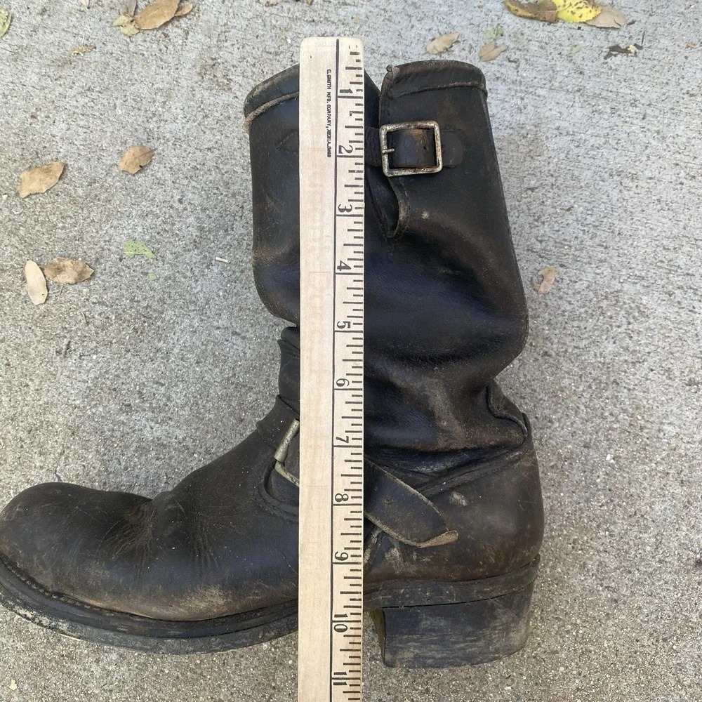 Vintage 60s Sears Engineer Boots Buckle Biker Size Men US 9 Rockabilly
